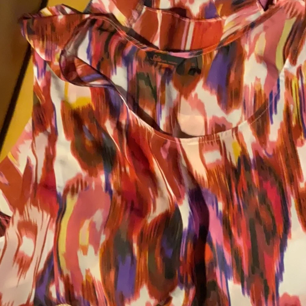 SOFIA VERGARA Whimsical Blouse XL Batwing Sleeve Dolman Comfort Chiffon Fairy - Picture 2 of 7